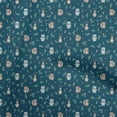 thumbnail image 1 of oneOone Cotton Poplin Twill Teal Blue Fabric Animal Fabric For Sewing Printed Craft Fabric By The Yard 56 Inch Wide, 1 of 5