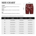 thumbnail image 3 of Rocae Red Buffalo Plaid for Men's Soft Sleep Pajama Shorts, Waistband and Pockets-X-Large, 3 of 6