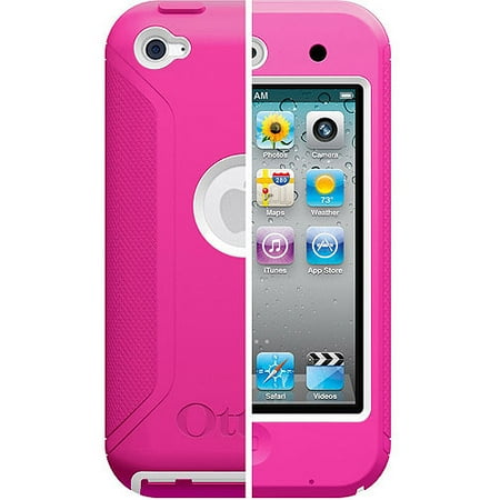 OtterBox Defender Series for iPod Touch 4, White Plastic/Hot Pink Silicone