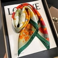 thumbnail image 2 of CAILDANL Women's 100% Pure Mulberry Silk Small Square Scarf - Neckerchief Women - Silk Headscarf - 21" x 21", 2 of 6