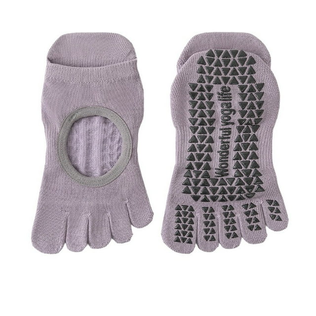 VJATTWR Clearance Grip Socks with Silicone Padding Toe Separator Yoga Workout Athletic Socks Arch Support Breathable