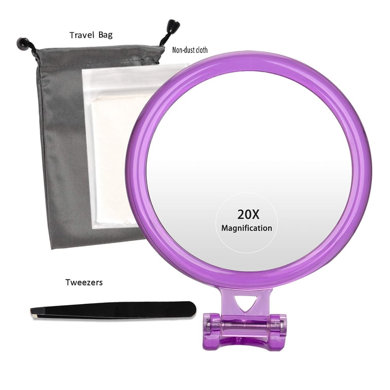 20X Magnifying Mirror, Two Sided Mirror, 20X/1X Magnification