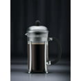 thumbnail image 3 of Bodum Chambord French Press Coffee Maker with Borosilicate Glass Carafe, 34 Ounce, Matte Chrome, 3 of 6