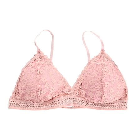 SPZTSX Great Womens Woman s Fashion Plus Size Wire Free Comfortable Push Up Hollow Out Bra Unde