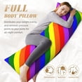 thumbnail image 4 of Long Pillow Cover Pride Rainbow Flag Pattern Cushion Body Pillow Case Rectangle Decorative Throw Printed Pillowcase 20 X 60 Inch, 4 of 6