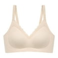 thumbnail image 6 of Sopiago Women's Seamless Pullover V-Neck Bralette Beige,XL, 6 of 6