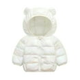 thumbnail image 2 of Hicidod Infant Puffer Jacket Cute Bear Ears Hooded Long Sleeve Down Coats Lightweight Fashion Colorful Padded Puffy Winter Warm Jackets, 2 of 5