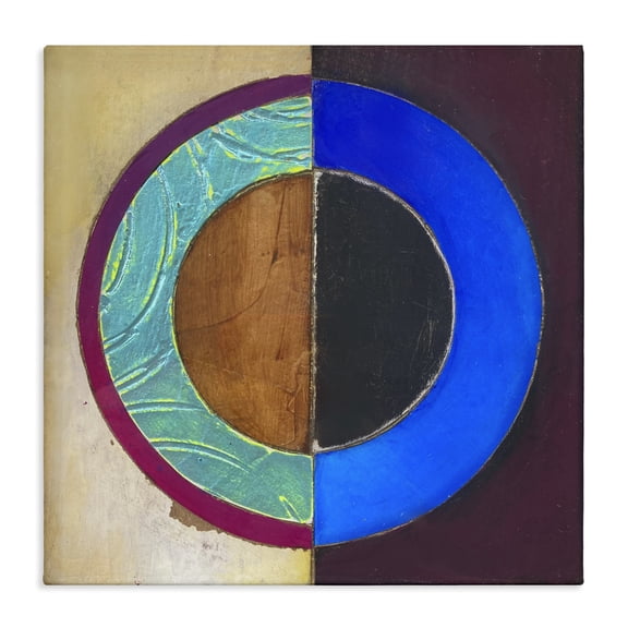 Stupell Industries Modern Nautical Split Circle Canvas Art, 17 x 17, by Matthew Finger