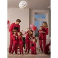 thumbnail image 3 of Valentines Day Matching Family Pajamas Set Love Heart Pattern Family Matching Outfits, 3 of 10