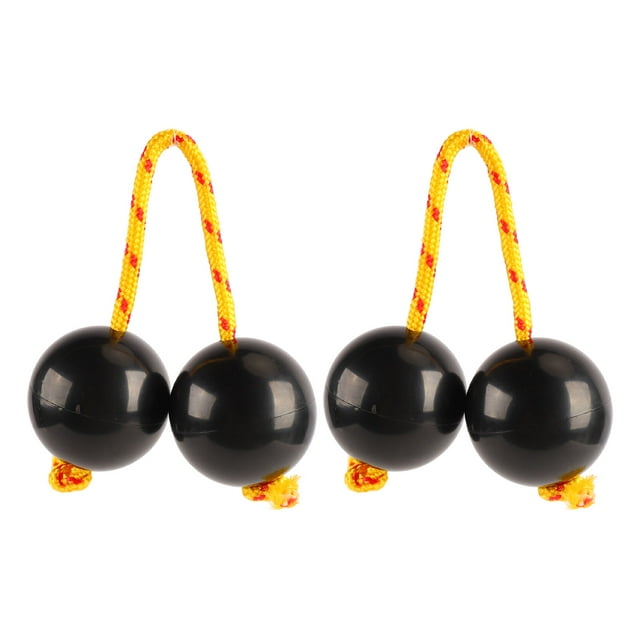 2 bolas rítmicas africanas ajustables, negras, cómodas, para entretenimiento.