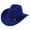 Blue, variant on Stylish Unisex Cowboy Hat With Metal For Concerts Outdoor Events And Party Wear Elegant Red