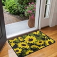 thumbnail image 2 of Black Green Stem Sunflower Pattern Door Rugs,Washable Non Slip Door Mats Indoor,Decorative Door Mats,Entry Mat Indoor for Entrance,Bedroom,Kitchen,Bathroom,30"x17", 2 of 6