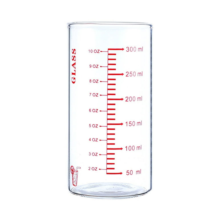 High Borosilicate Glass Measuring Cup-V-Shaped Spout，Glass Measuring Beaker  for Kitchen or Restaurant, Easy to Read, 250 ML (8 Oz, 1 Cup)