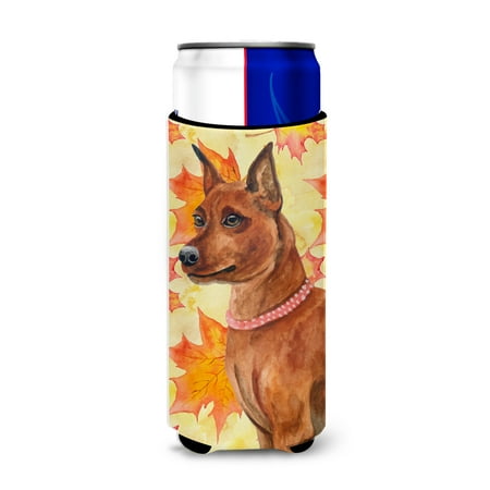 

Carolines Treasures BB9917MUK Miniature Pinscher Fall Michelob Ultra Hugger for slim cans Slim Can multicolor