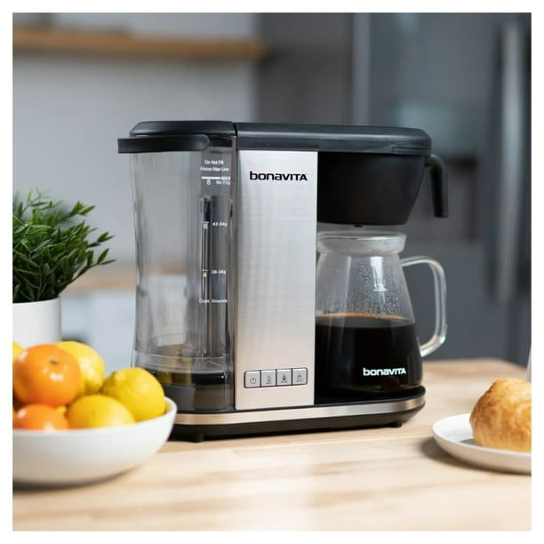 Bonavita Enthusiast 8 Cup Drip Coffee Brewer with Glass Carafe, Easy  Cleaning, and Showerhead Design (Stainless Steel) - Walmart Business  Supplies