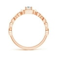 thumbnail image 2 of ANGARA Natural 0.16 Ct. Diamond Halo Promise Ring in 14K Rose Gold for Women (Ring Size: 11.5), 2 of 8