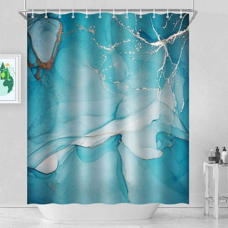 Marble Abstract Shower Curtain Liner, Mens Shower Curtain Ideas