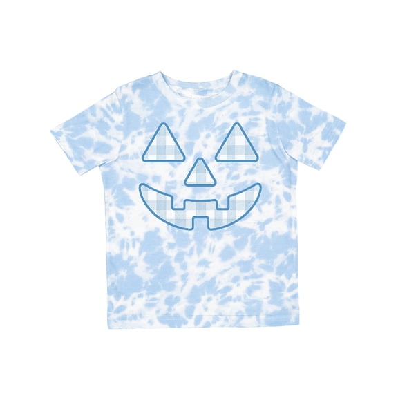 Inktastic Plaid Pumpkin Face Halloween Checkered Print Boys Toddler T-Shirt