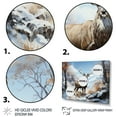 thumbnail image 3 of Designart "Deer Winters gracefulness" Animals Art Living Room Set, 3 of 5
