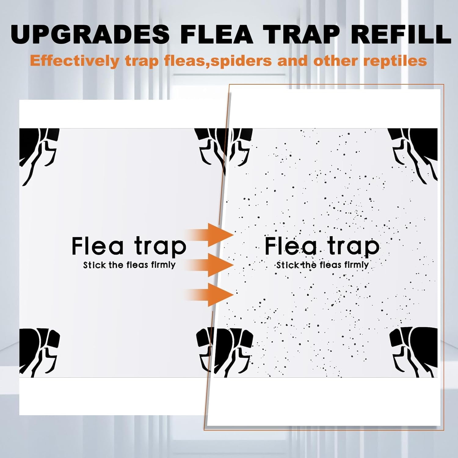 Flea Traps for Inside Your Home 2 Packs, Flea Trap Indoor Pest Control Trapper Insect Killer with Light, Sticky Bed Bug Natural