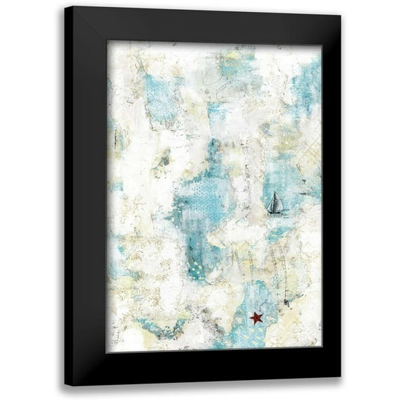 Ogren, Sarah 14x18 Black Modern Framed Museum Art Print Titled - The Starfish and the Sailboat
