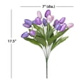 thumbnail image 5 of 17.5-inch Artificial Silk Purple & Pink Tulip Mixed Spring Bush, for Indoor Use, by Mainstays, 5 of 5