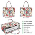 thumbnail image 2 of Large Capacity Tote Bag,Pioneer Flower Floral Print Pattern Handbag Fashion Luxury Tote Bag,15.7"x13"x 5.1" Inches,Laptop Compatible, 2 of 6