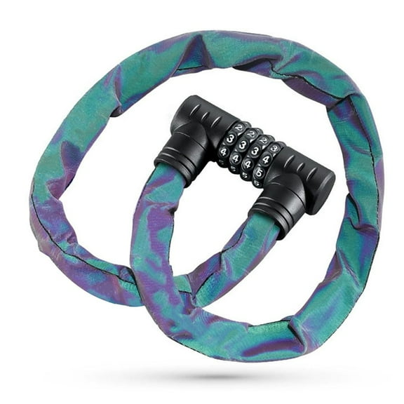 Sportact Bicycle Accessories,Reflective chain bicycle anti-theft four combination lock portable lock