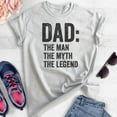 thumbnail image 2 of Dad: The Man The Myth The Legend Shirt, Unisex Men's Shirt, Cool Dad Shirt, Father's Day Shirt, Heather Ash, XX-Large, 2 of 6