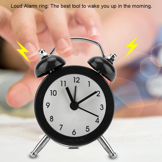 Metal Alarm Clock Mini Digital Alarm Clock Metal Black 3Inch Portable Fashion Mini Metal Digital Alarm Clock With Battery Exquisite For Student Black