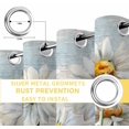 thumbnail image 6 of Vintage Flowers Blackout Curtains for Bedroom/Living Room, Thermal Insulated Kitchen Curtains, White Daisy Spring Floral Summer Botanical Grommet Darkening Window Treatment Drapes 52"x84"x2, 6 of 8