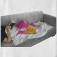 thumbnail image 6 of Zodiac Taurus Soft Flannel Fleece Blanket, Abstract Woman Illustration Pink Hair and Orange Horns Female Taurus Portrait, Cozy Plush for Indoor and Outdoor Use, 70" x 90", Multicolor, by Ambesonne, 6 of 6