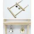 thumbnail image 2 of Parrot Hanging Perch Fun Wooden Bell Solid Bird Swing Perch Parrot Cage Swing, 2 of 10