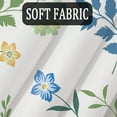 thumbnail image 4 of White Shower Curtain, Boho Floral Flower Shower Curtains for Bathroom, Modern Farmhosue Waterproof Fabric Shower Curtain Set with Hooks 72x84 Inch, 4 of 6
