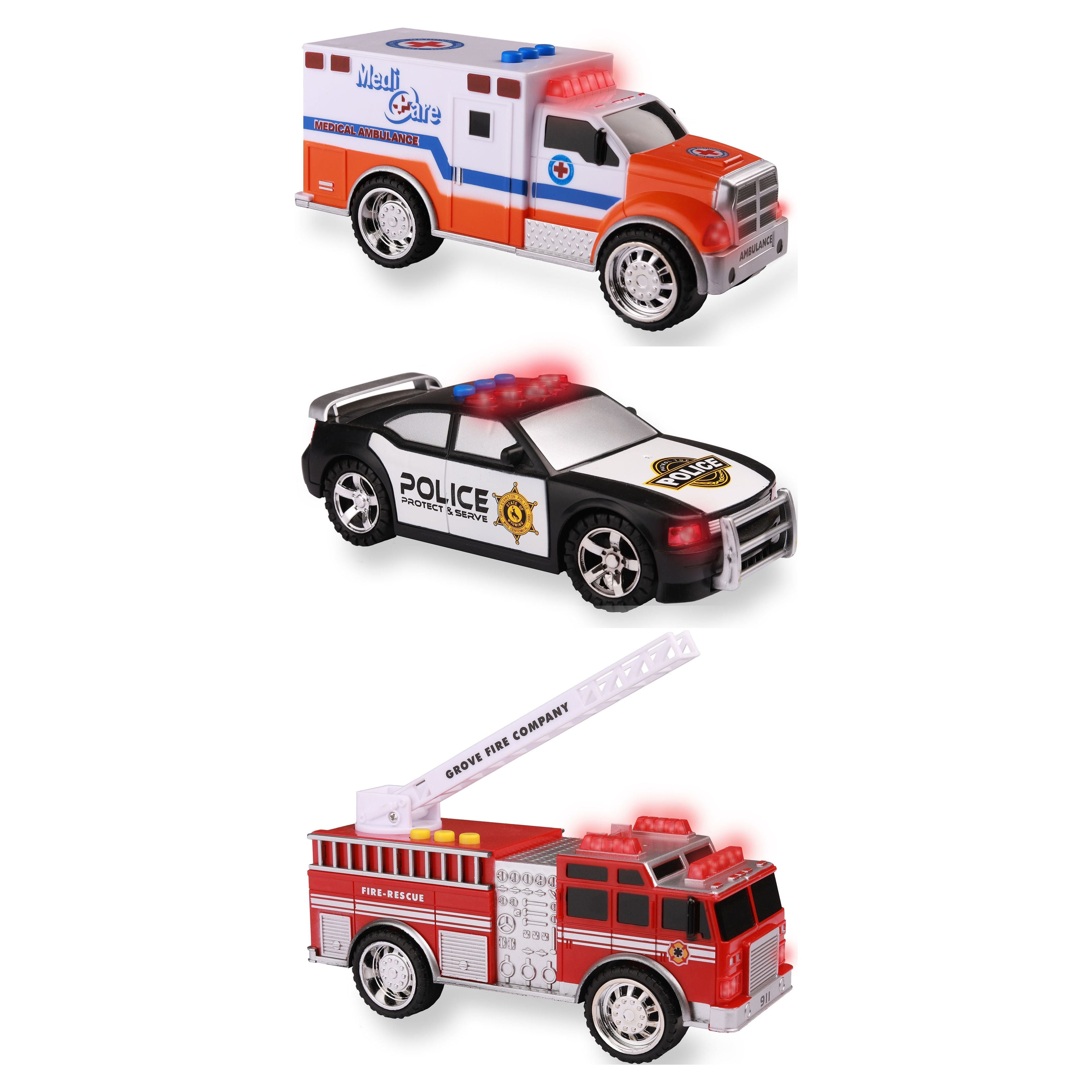 Walmart 3-In-1 Emergency Vehicle Toy PlaySet (Fire Truck
