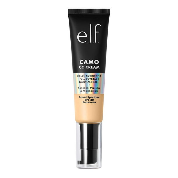 Base de maquillaje Elf con filtro solar 30 y Niacinamida y acido hialuronico Elf camo cc cream