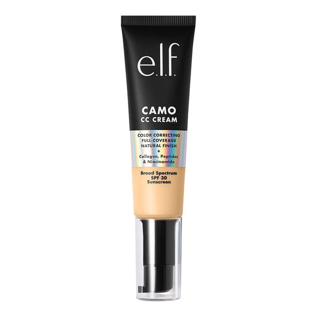 Base de maquillaje Elf con filtro solar 30 y Niacinamida y acido hialuronico Elf camo cc cream
