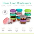 thumbnail image 3 of Melii Glass Baby Food Freezer Jars, Snack Container with Lids, BPA Free, Microwave & Dishwasher safe - 2oz, set of 12 - for Babies, Toddlers and Adults, 3 of 7