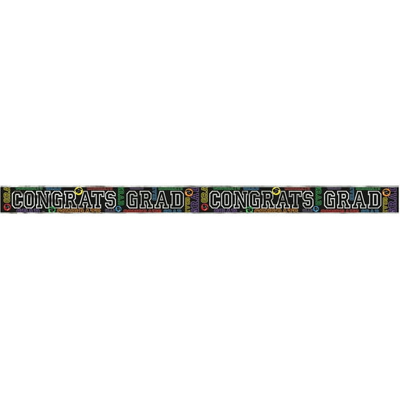 Foil Graduation Party Banner, 12 ft, 1ct