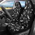 thumbnail image 2 of XYZCANDO Vehicle Interior Cushion Protector Halloween Spider Bat 2 Pack Car Seat Covers Soft Truck Van SUV Easy to Install Breathable Car Front Seat Covers, 2 of 10