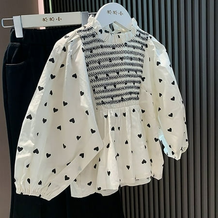 

Spring New Top Girl’s Shirt Baby Korean Underlay Doll Shirt Children’s Autumn Shirt