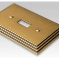 thumbnail image 2 of AMERELLE Tiered 2 Gang Toggle Metal Wall Plate - Rustic Brass, 2 of 7