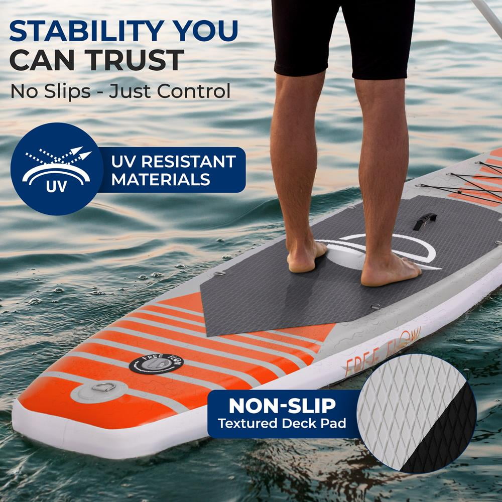 SereneLife Wide Stance, Bottom Fin for Paddling, Surf Control, Non-Slip Deck Youth and Adult Standing Boat