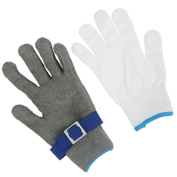 Stainless Steel Gloves Anti Cutting Level 5 Safety Gloves for Hand Protection with 316L Steel Wire Double Layer Design for Glass Metal Meat Processing