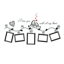 Home Room Heart Pattern Removable DIY Photo Frames ation Wall Art Sticker Decal