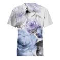 thumbnail image 3 of Gibobby Blusa Casual de Mujer Túnica informal para mujer, cuello redondo, camiseta estampada, camiseta manga corta, blusa superior(J,CH), 3 of 5