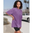 thumbnail image 4 of Playera ADOREJOY oversize de cuello redondo y manga corta, talla 2XL, morada, 4 of 8