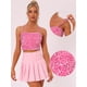 thumbnail image 2 of Camisola de terciopelo con tirantes finos y lentejuelas brillantes Allegra K Navidad Rosa Claro M, 2 of 6