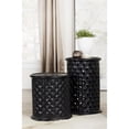 thumbnail image 2 of Pemberly Row 24-inch Round Coastal Wood Accent Table Black Stain, 2 of 4