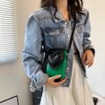 thumbnail image 4 of Sywqhk Bolso De Hombro Con Solapa De Corazón Para Mujer Bolsos De Cuero De Pu Monedero Para Teléfono (Verde) Sywqhk Para estrenar, 4 of 9